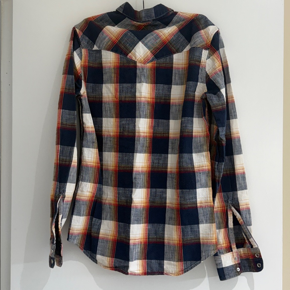 Levi’s Barstow Standard Fit Western Shirt • Plaid Snap Button • Long Sleeve - Picture 6 of 8